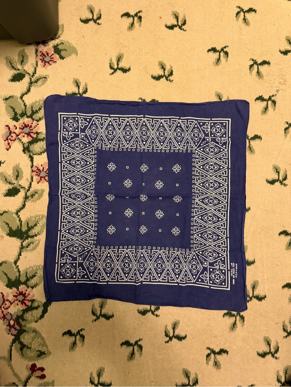 Classic Blue Bandana Accent Cloth - Home Accents